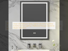Smart LED Bathroom Vanity Cabinet with Anti-Fog Mirror & Motion Sensor Lighting | Waterproof Storage Cabinet for Modern Bathroom