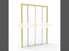 Aluminum, Titanium Brushed Color, Screen Sliding Door,Bathroom Shower Room